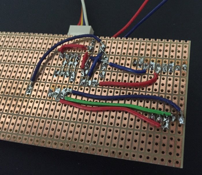 Finished prototype board - wiring