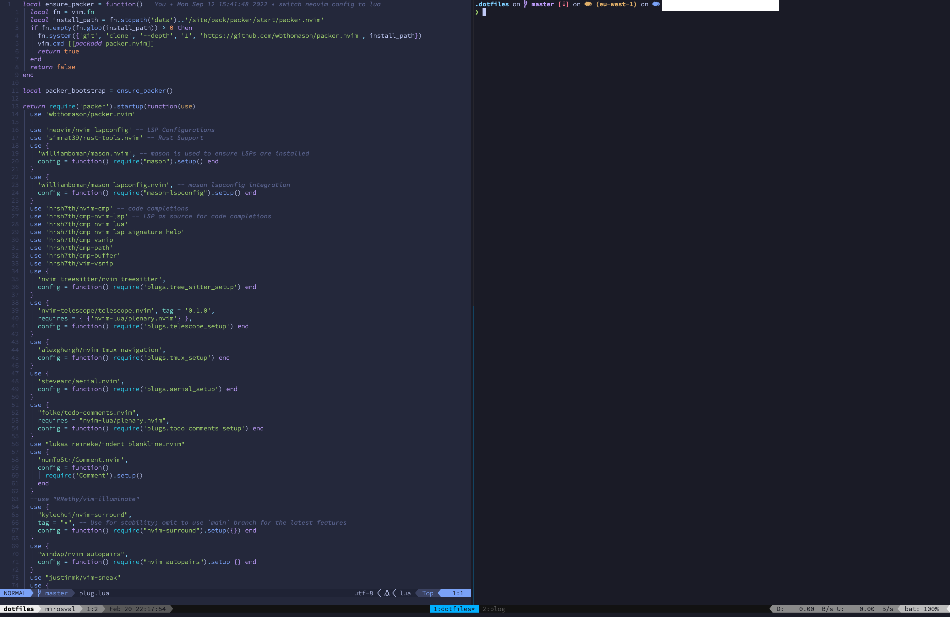 tmux screenshot